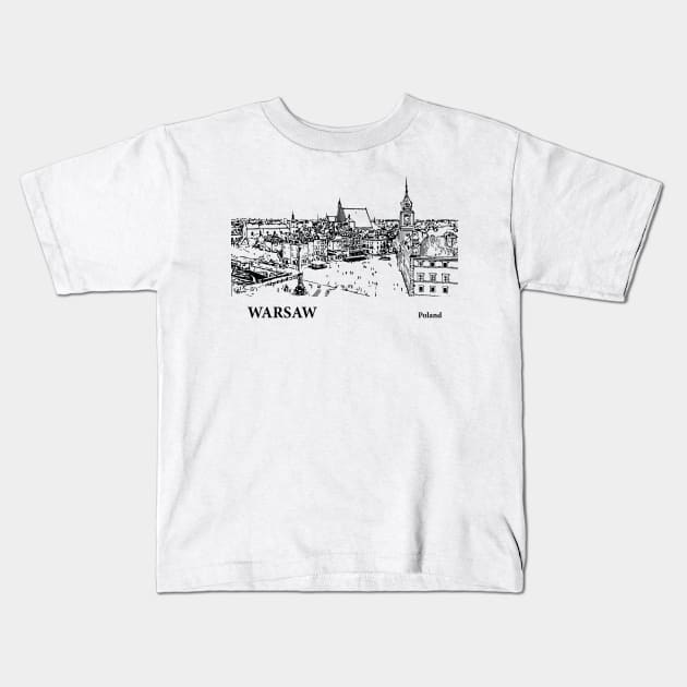 Warsaw - Poland Kids T-Shirt by Lakeric